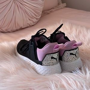 Puma Pink Swavorski Crystal Blinged Out Tennis Shoes